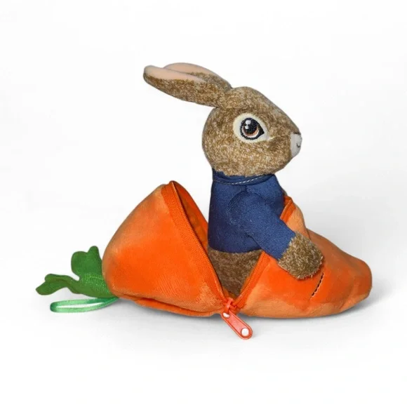 Dan Dee Peter Rabbit 2 Movie Flopsy Plush 7” In Zippered Carrot 2022 - Picture 4 of 6